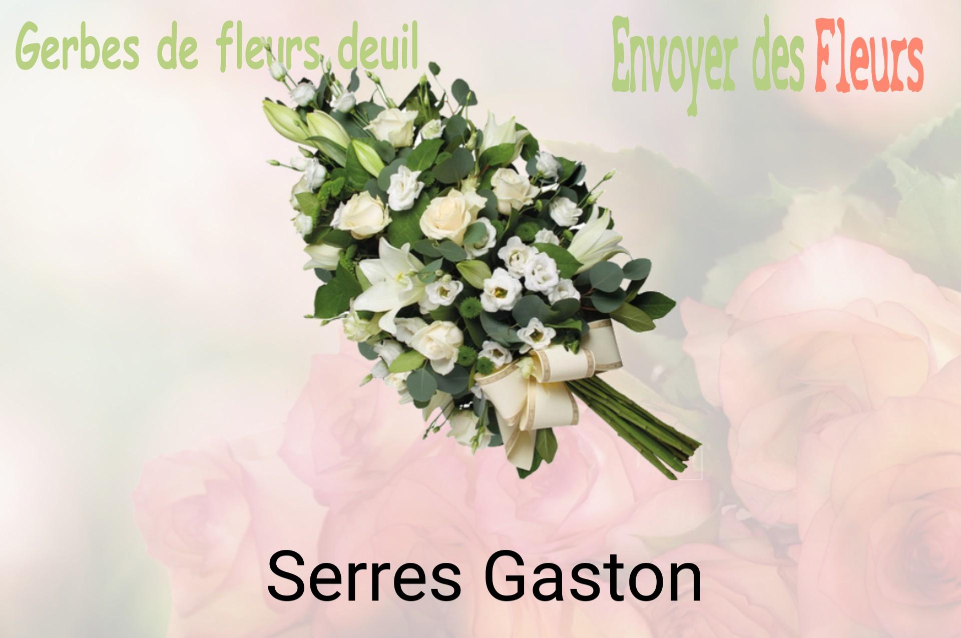 Gerbe de fleurs de deuil livrée à Serres-Gaston